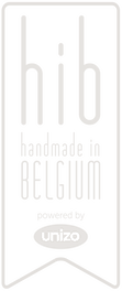Label hib, handmade in Belgium, powered by Unizo